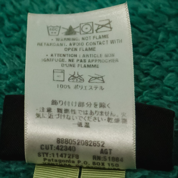 Patagonia Size Medium M Green R2 Regulator Fleece Zip Long Sleeve Knit Jacket - Picture 8 of 10